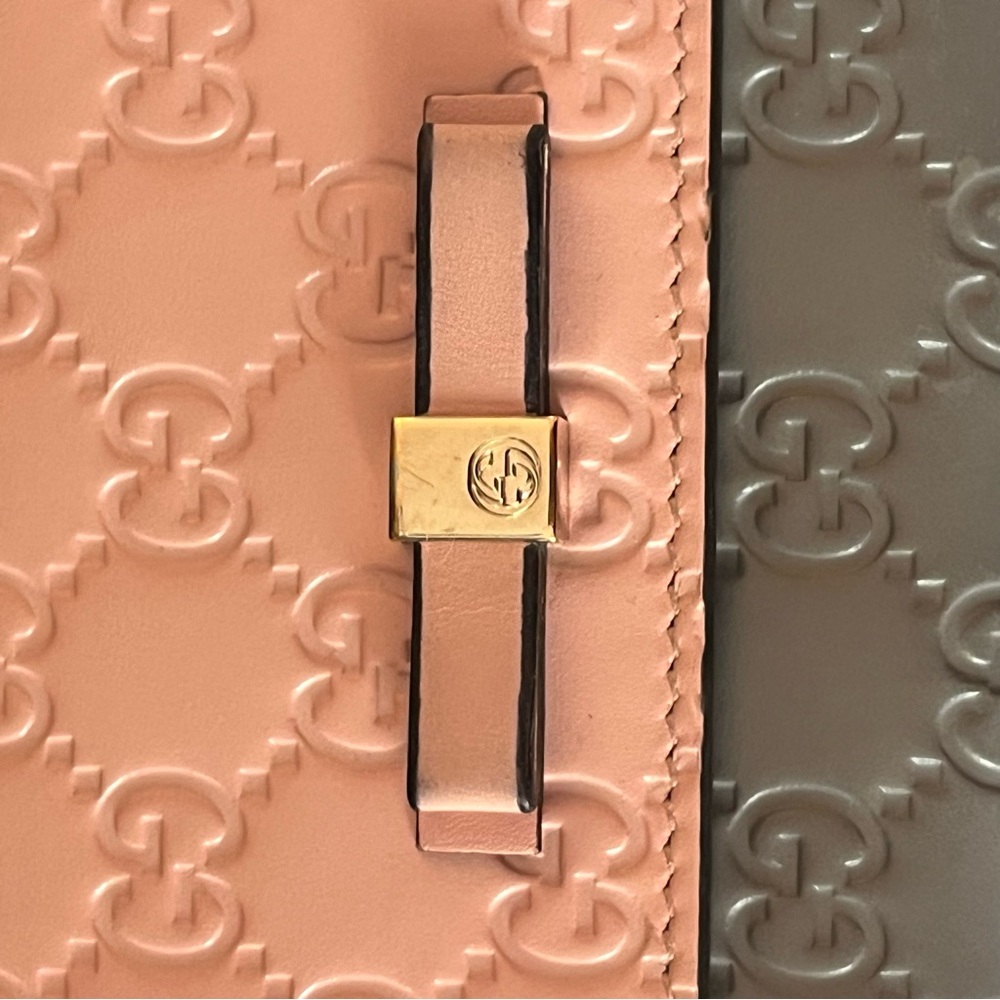 Gucci Guccissima Leather Continental Bow Wallet - Picture 11 of 13